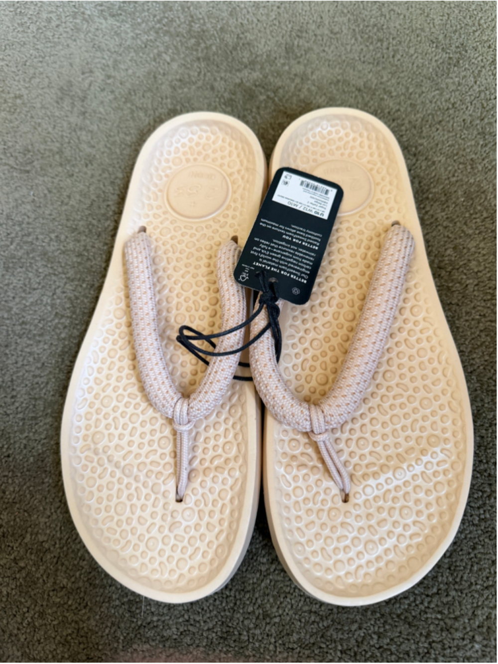 Women's Allbirds Sugar Zeffer 2 Sandals Size 12 Women 10 Men Lux Beige